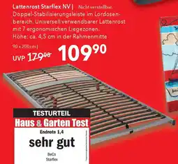 Matratzen Concord Lattenrost Starflex NV Angebot