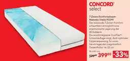 Matratzen Concord 7-Zonen Komfortschaum- Matratze Vitalis H3 H4 Angebot