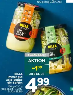 Billa Billa immer gut asia-suppe Angebot