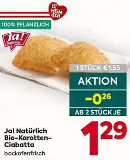 Billa Ja! Natürlich Bio-Karotten- Ciabatta Angebot