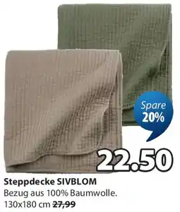 JYSK Steppdecke sivblom Angebot