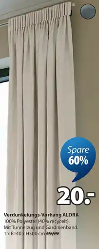 JYSK Verdunkelungs vorhang aldra Angebot