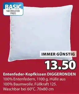 JYSK Entenfeder kopfkissen diggeronden Angebot