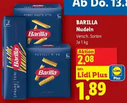 Lidl Barilla nudeln Angebot