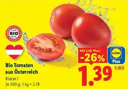 Lidl Bio Tomaten aus Österreich Klasse I Angebot