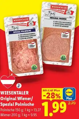 Lidl Wiesentaler original wiener/ spezial polnische Angebot