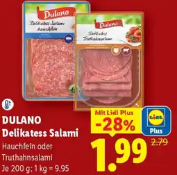 Lidl Dulano delikatess salami Angebot
