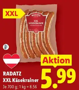 Lidl Radatz xxl käsekrainer Angebot