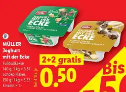 Lidl Müller joghurt mit der ecke Angebot