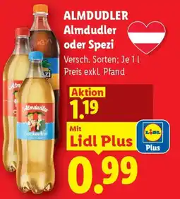 Lidl Almdudler oder Spezi Angebot