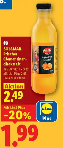Lidl Sol&mar frischer clementinen- direktsaft Angebot