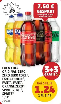 PENNY Coca-Cola Original, Zero, Zero Zero Coke*, Fanta Lemon*, Fanta, Fanta Orange Zero*, Sprite Zero*, Sprite* Angebot
