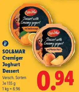 Lidl Sol&mar cremiger joghurt dessert Angebot