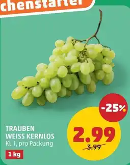 PENNY Trauben Weiss Kernlos Angebot