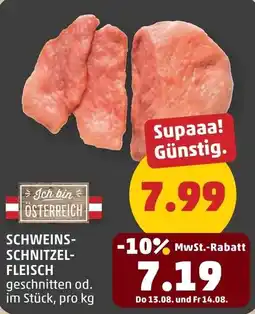 PENNY Schweins-Schnitzel-Fleisch Angebot