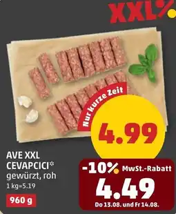 PENNY AVE XXL CEVAPCICI* gewürzt, roh Angebot