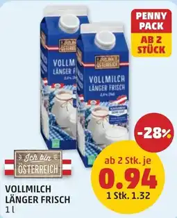 PENNY Vollmilch Länger Frisch Angebot