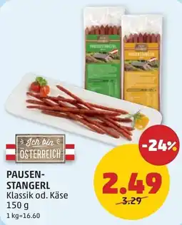 PENNY Pausen-Stangerl Klassik od. Käse Angebot