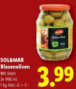 Lidl Sol&mar riesenoliven Angebot