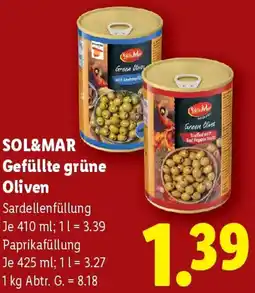 Lidl Sol&mar gefüllte grüne oliven Angebot