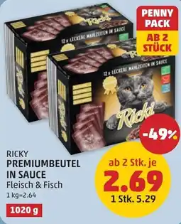 PENNY Ricky Premiumbeutel in Sauce Fleisch & Fisch Angebot