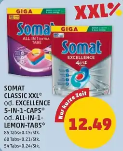 PENNY Somat Classic XXL oder Excellence 5-in-1-Caps oder All-in-1-Lemon-Tabs Angebot