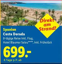 Lidl Spanien Costa Dorada Angebot