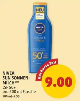 PENNY NIVEA SUN SONNENMILCH Angebot
