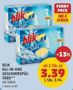 PENNY Blik All-in-one Geschirrspültabs Angebot