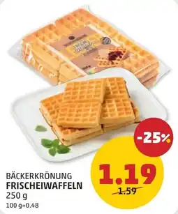 PENNY Bäckerkrönung Frischeiwaffeln Angebot