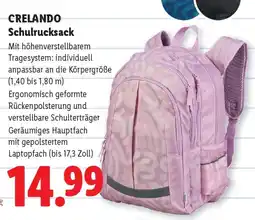 Lidl Crelando Schulrucksack Angebot