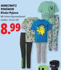 Lidl Minecraft/ pokémon kinder pyjama Angebot