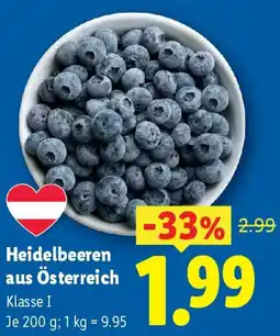 Lidl Heidelbeeren aus Österreich Angebot