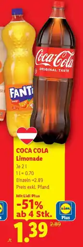 Lidl Coca-Cola Limonade Angebot