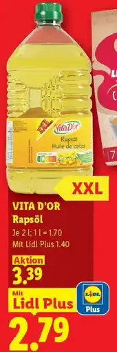 Lidl Vita d'or rapsöl Angebot