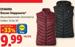 Lidl Esmara damen steppweste Angebot