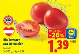 Lidl Bio Tomaten aus Österreich Klasse I Angebot
