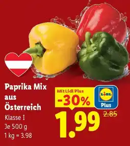 Lidl Paprika Mix aus Österreich Klasse I Angebot