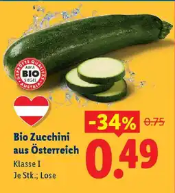 Lidl Bio Zucchini aus Österreich Klasse I Angebot