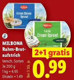 Lidl Milbona Rahm-Brot- aufstrich Angebot