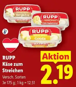 Lidl Rupp käse zum streichen Angebot