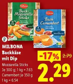 Lidl Milbona backkäse mit dip Angebot