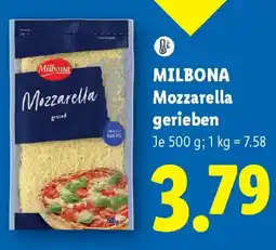 Lidl Milbona mozzarella gerieben Angebot
