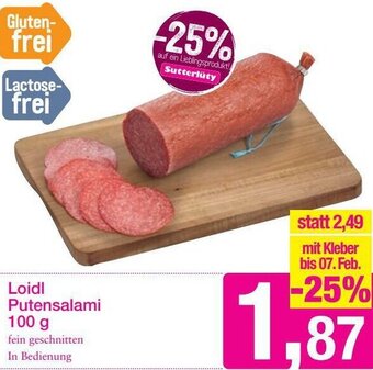 Sutterlüty Loidl Putensalami 100g Angebot
