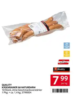 Transgourmet Quality Käsekrainer im Naturdarm Angebot