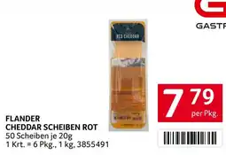 Transgourmet Flander Cheddar Scheiben Rot Angebot
