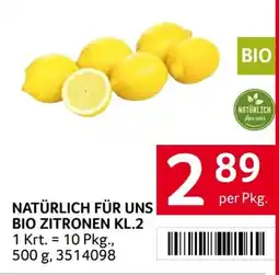 Transgourmet Natürlich für uns Bio Zitronen Kl.2 Angebot