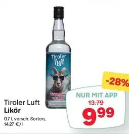 MPreis Tiroler Luft Likör Angebot