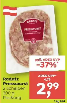 ADEG Radatz Presswurst Angebot
