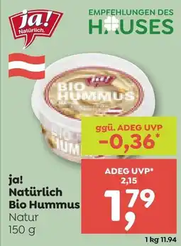 ADEG ja! Natürlich Bio Hummus Angebot